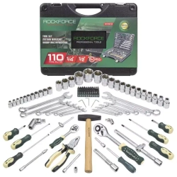 Набор инструментов 110пр.1/4''&amp;1/2''(6-гран)(5-32мм) RockForce RF-41101-5