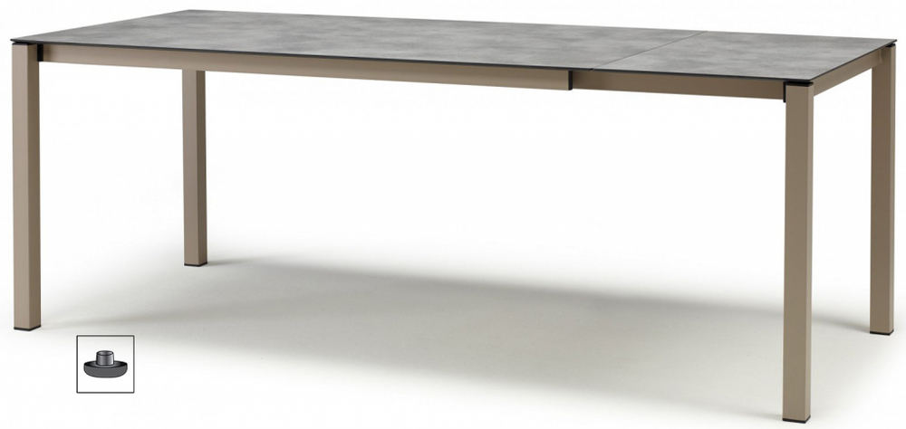 Стол ламинированный раздвижной Scab Design Pranzo Extendable, тортора, цементный