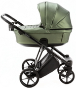 Детская коляска Adamex Belissa Deluxe 3 в 1 B-SM14 (ЗЕЛЁН.ПЕРЛ.КОЖА)