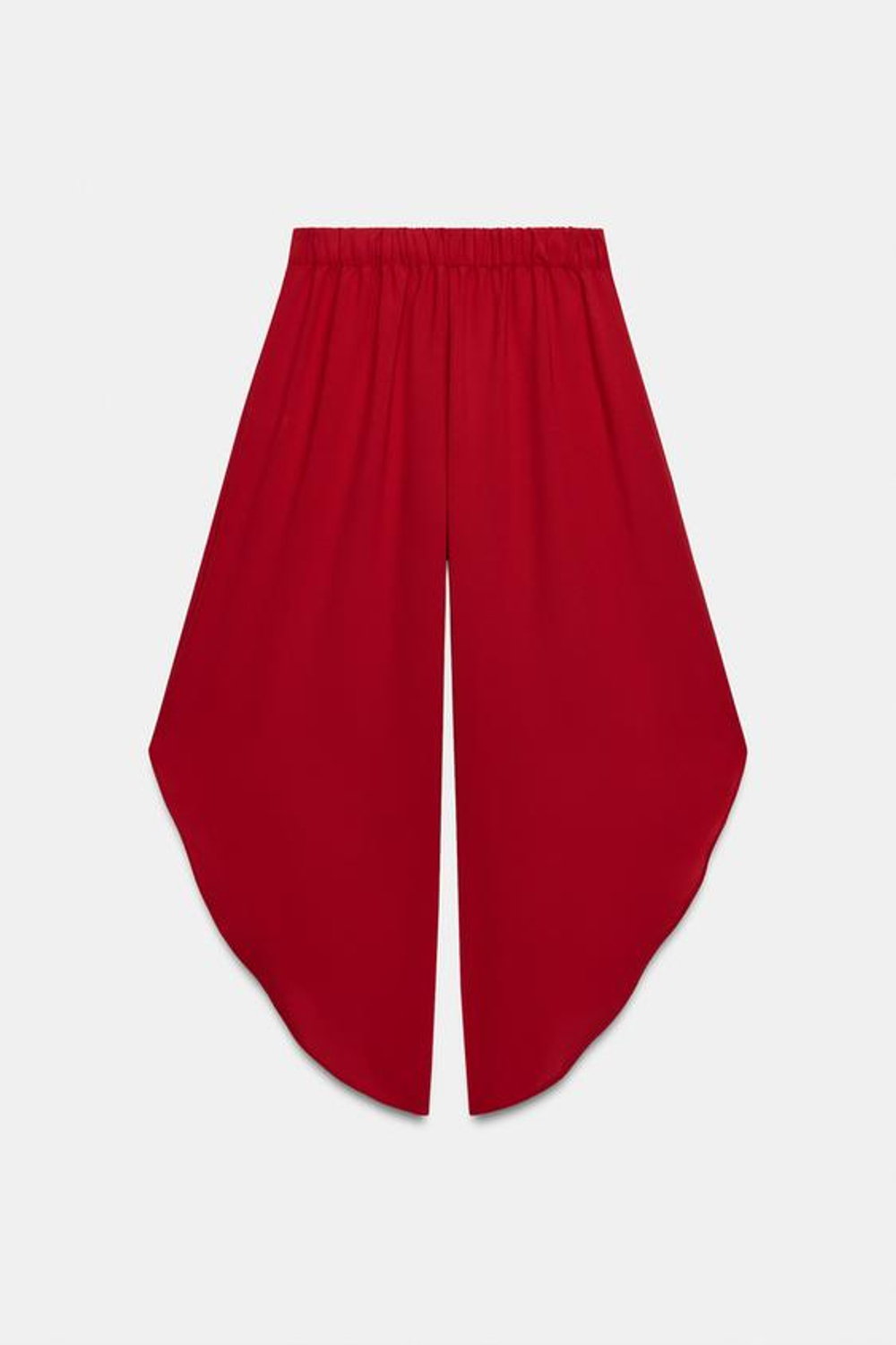 ZARA ЛЕГКИЕ БРЮКИ С РАЗРЕЗАМИ, ВИШНЕВЫЙ