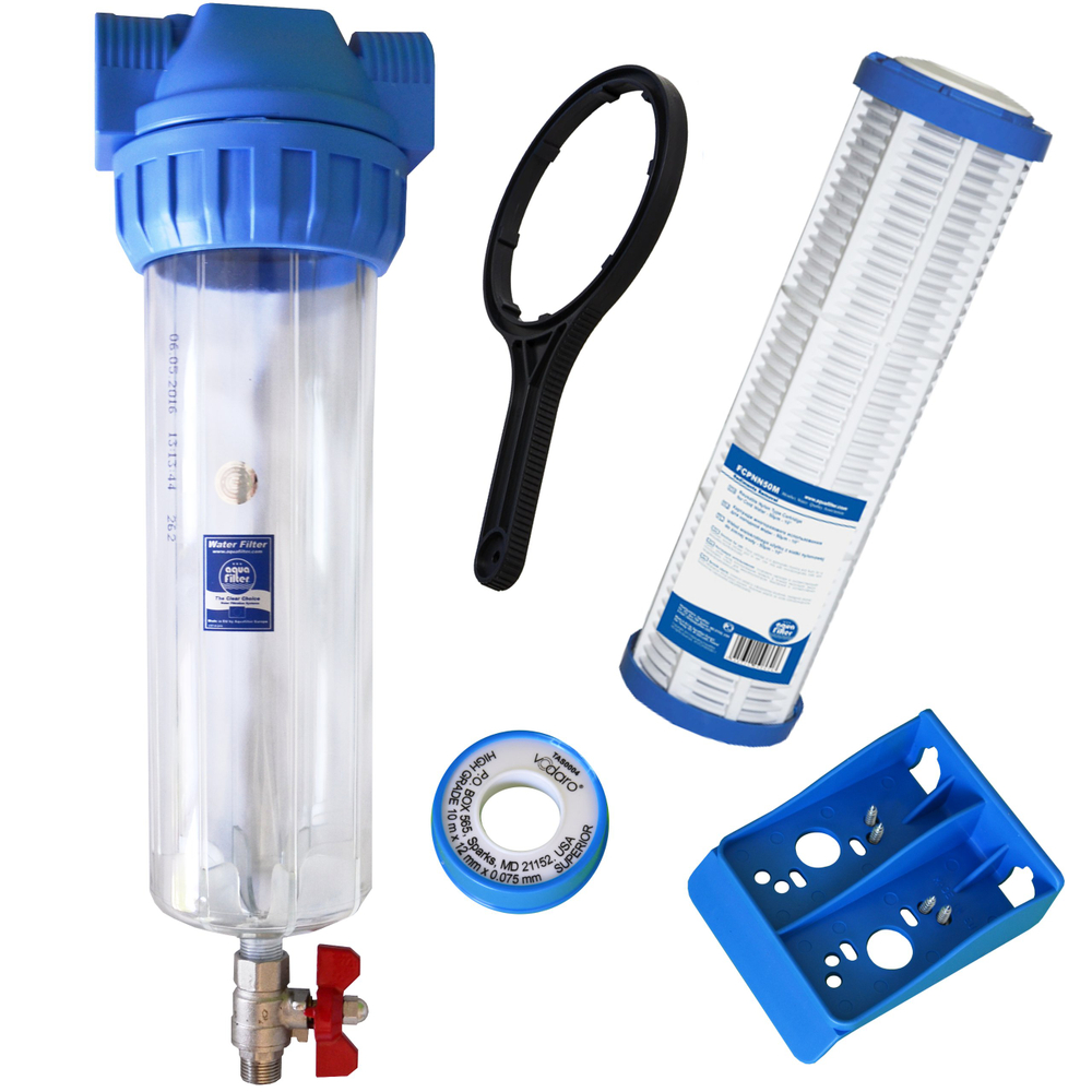 Корпус AQUAFILTER FHPR 34-3V_R 3/4"(сливной кран+ключ+крепление)