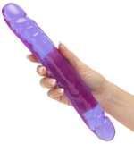 Фаллоимитатор двухголовый 12 фиолетовый Crystal Jellies 12 Jr. Double Dong - Purple (Цвет: фиолетовый)