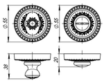 Ручка поворотная WC-BOLT BK6 CL/HD AS-9 Античное серебро