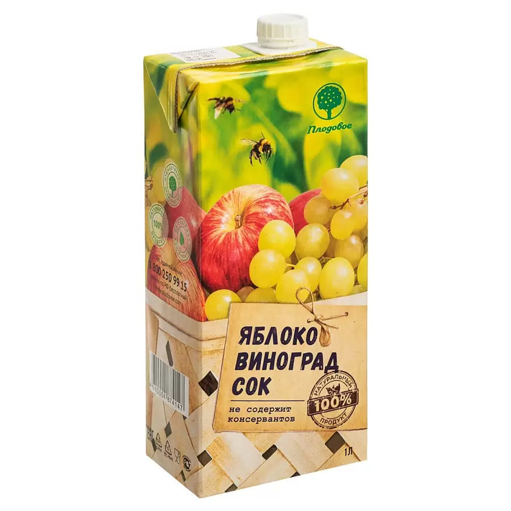 Нектар "Плодовое" яблочно-виноградный 1л