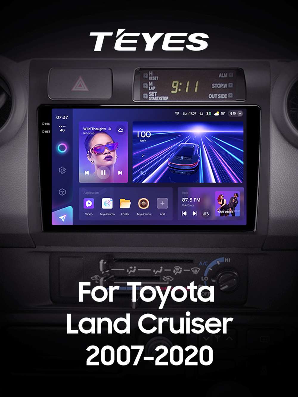 Teyes CC3 2K 9"для Toyota Land Cruiser 70 2007-2020