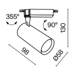 Трековый светильник Technical TR003-1-6W4K-S-B