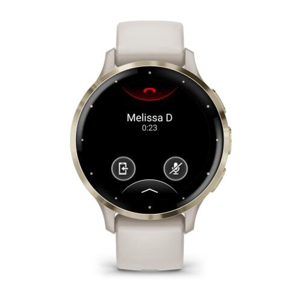 Часы Garmin Venu 3s цвета слоновой кости с золотистым безелем, 010-02785-04