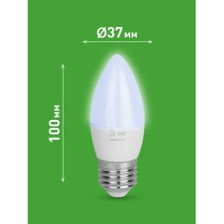 Лампа светодиодная ЭРА GREEN LINE LED B35-10W-865-E27 GL 10Вт свеча холодный свет E27 | Лампы cветодиодные Свеча (B/C)