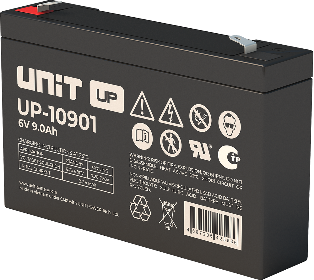 Аккумулятор UNIT UP-10901 - AGM ( 6В / 9Ач )