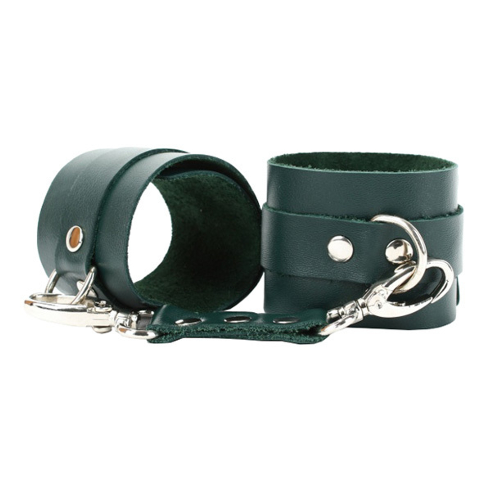 Изумрудные кожаные оковы на ноги БДСМ Арсенал Lady's Arsenal Shackles Of The Emerald 67003