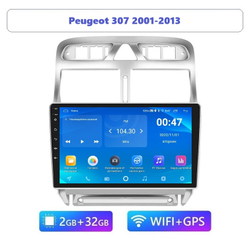 9" Peugeot 307 2001-2013 (Android / Wi-Fi / GPS / Bluetooth)