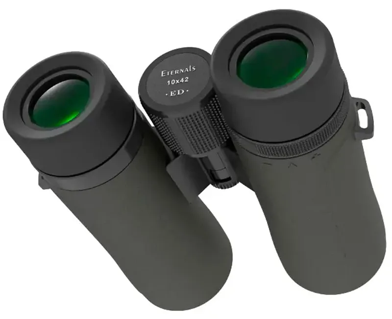 Бинокль MewLite Eternals 10x42 ED Roof, вид сверху с регулировочными кольцами