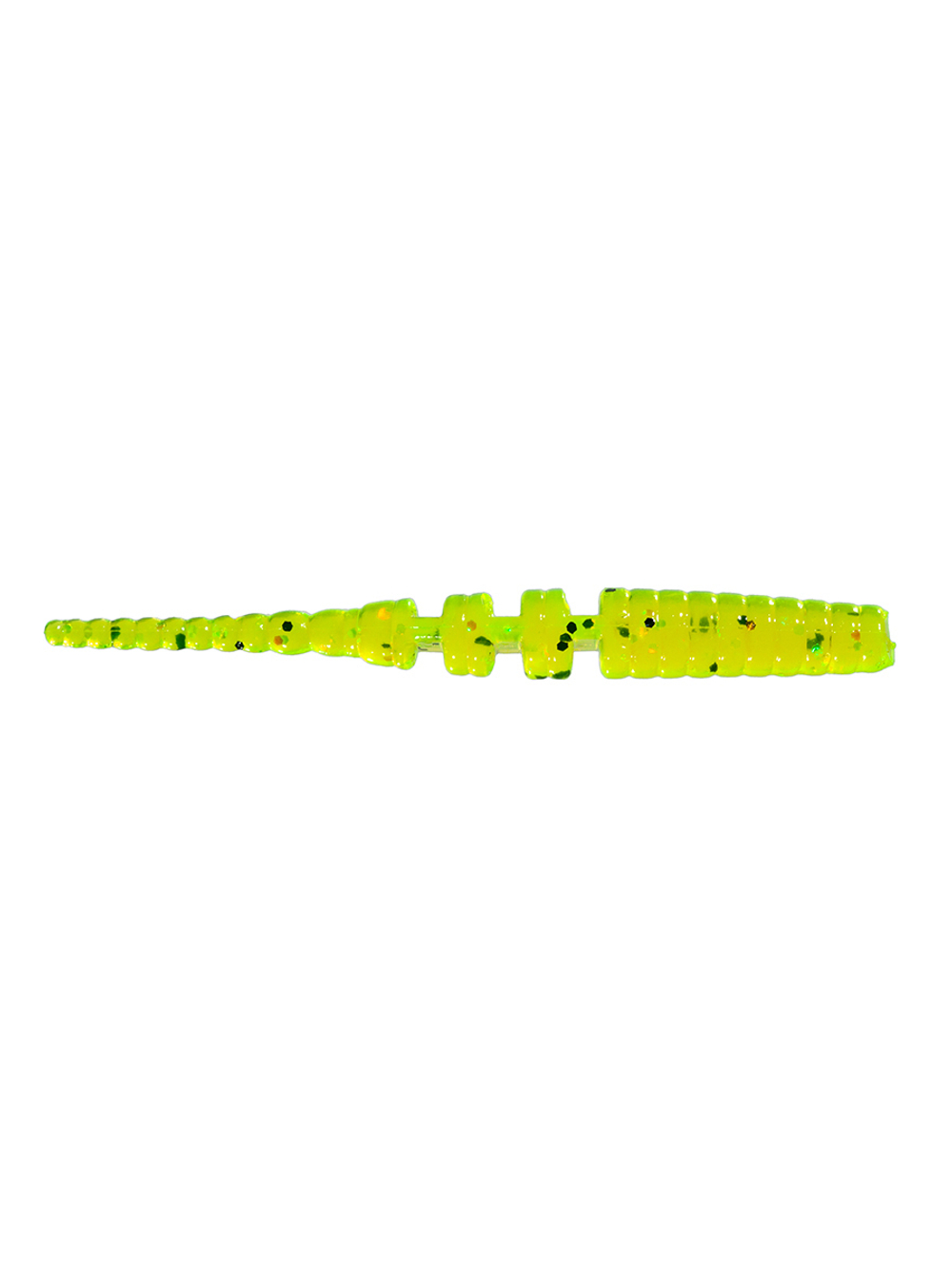 Приманка ZUB-CRAZY LEECH 50мм(2")-10шт, (цвет 310) желтый с блестками