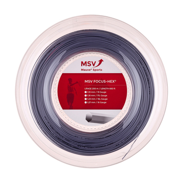 Теннисная струна MSV Focus HEX, 1.27, 200м (черный)