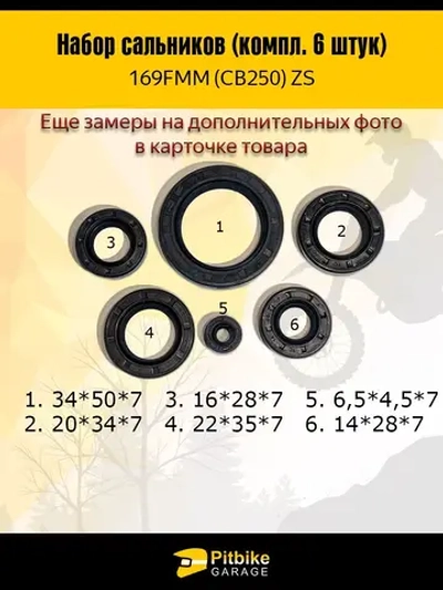 P+- Bt Kt Rt Et Набор сальников 169FMM (CB250) ZS