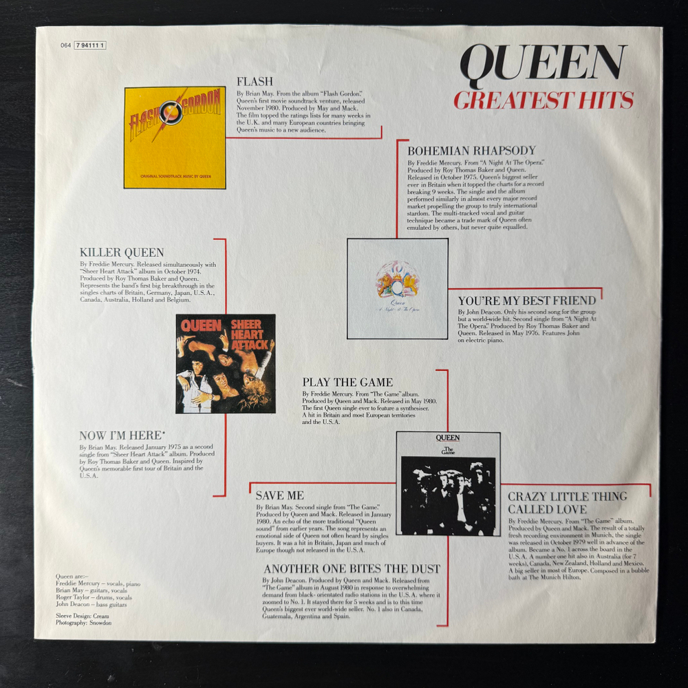 Queen - Greatest Hits (Европа 1981г.)