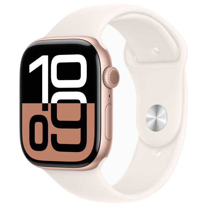 Умные часы Apple Watch Series 10 46мм Rose Gold Aluminium Case с Light Blush Sport Band