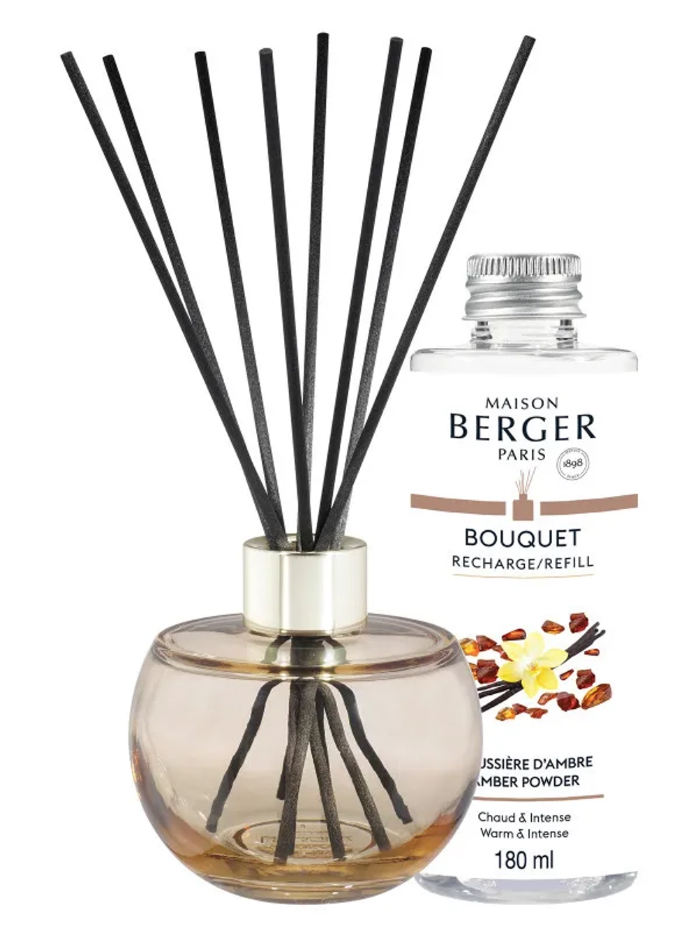 Maison Berger Paris Набор палочки Holly Nude + ароматическое масло амбра 180 мл 7487