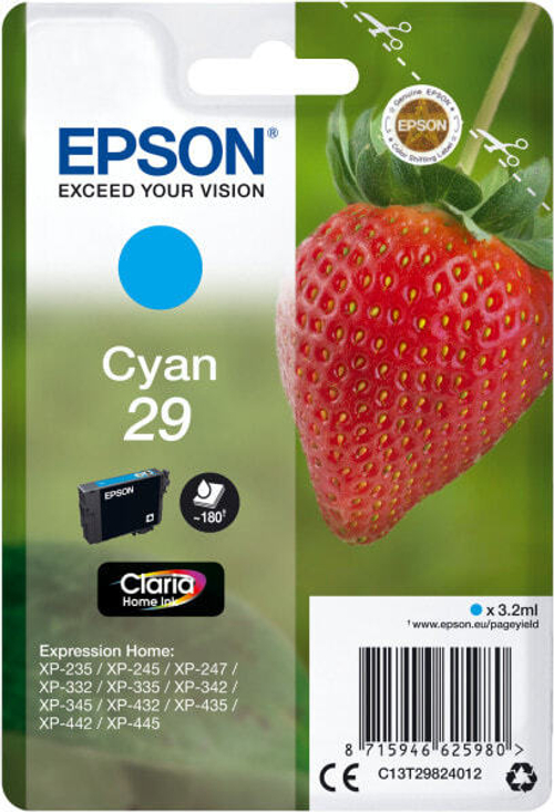 Epson Strawberry C13T29824022 струйный картридж 1 шт Подлинный Голубой