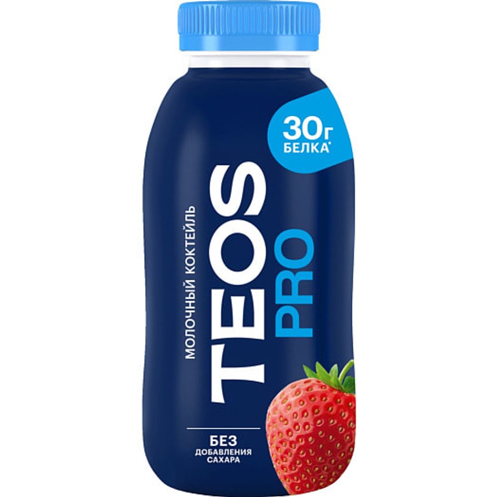 Коктейль "Теос ПРО" со вкусом клубники 330гр ПЭТ