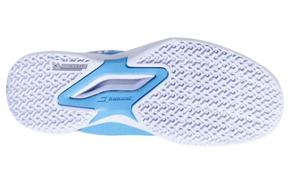 Детские кроссовки для падела Babolat Jet Premura 2 JR - cyan blue/white