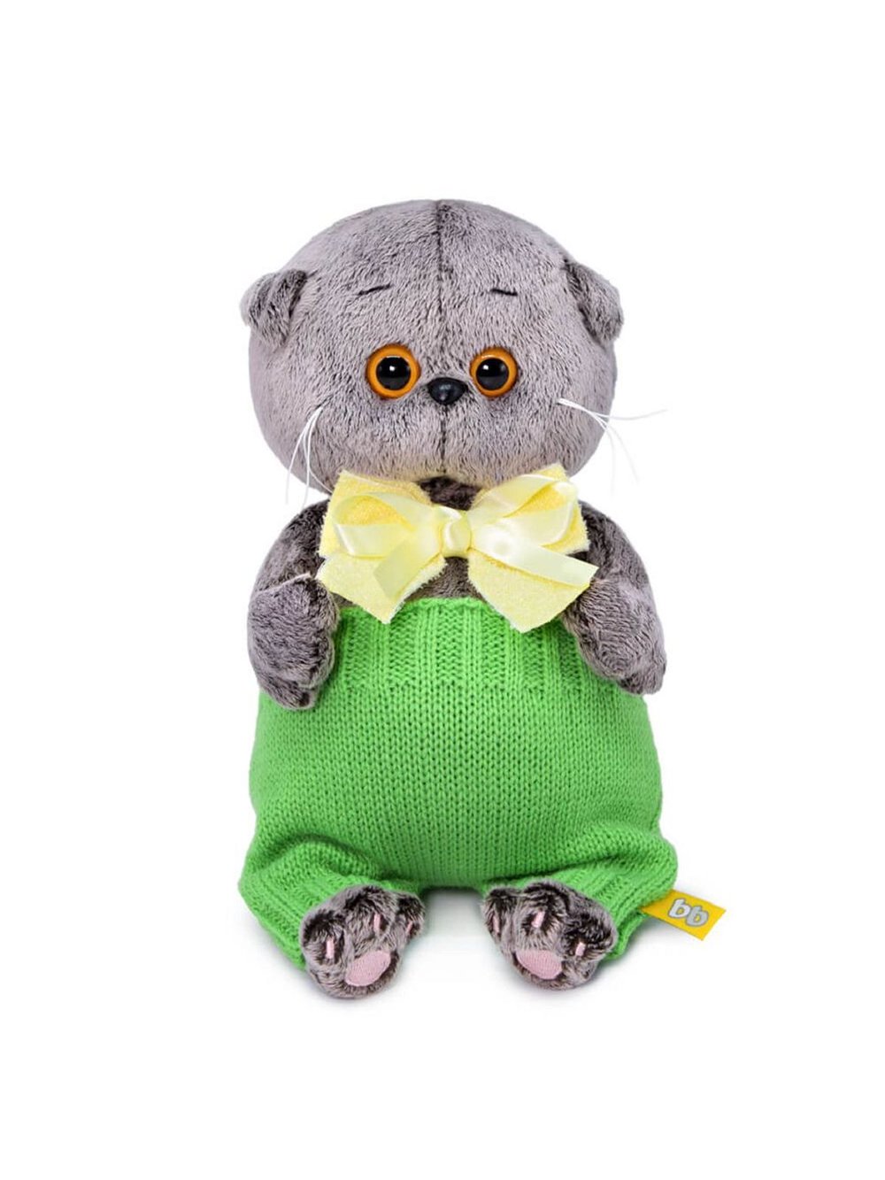 Мягкая игрушка Басик BABY в вязаных штанишках 20см