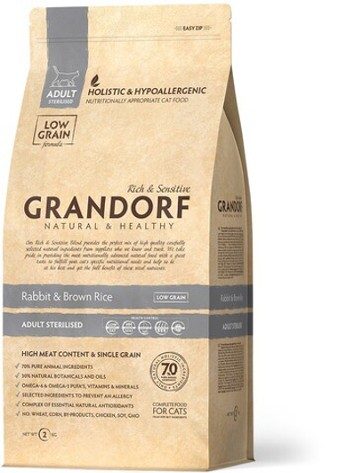 Grandorf Adult Sterilised Кролик/Индейка для кошек 400 г