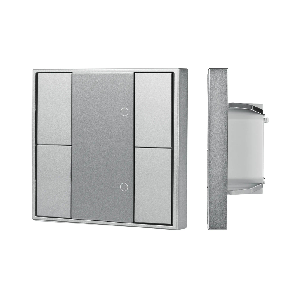 INTELLIGENT ARLIGHT Кнопочная панель DALI-201-23-2G-DIM-DT6-IN Silver (BUS, Frame) (IARL, IP20 Металл, 3 года) 048183