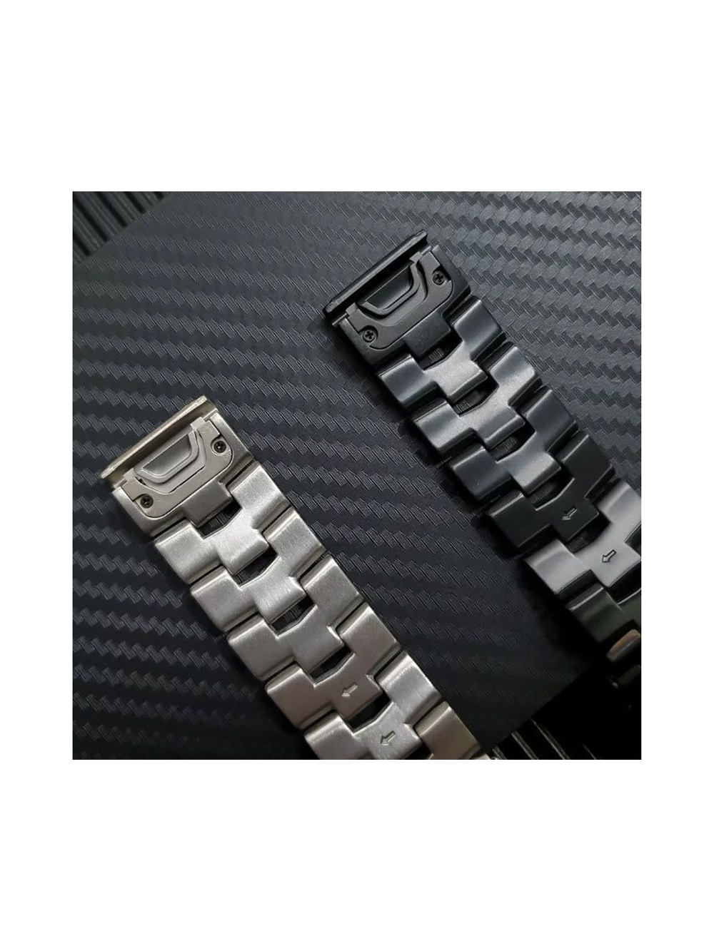 Браслет вентилируемый титановый 22мм для Garmin (циферблат 47 мм) Fenix, Epix Pro Gen 2, MARQ, Quatix быстросъемный QuickFit (Серебристый)