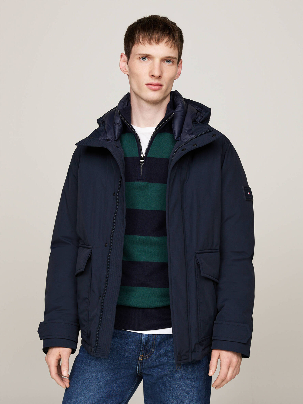 Пуховая куртка Tommy Hilfiger - темно-синий(MW0MW36596)
