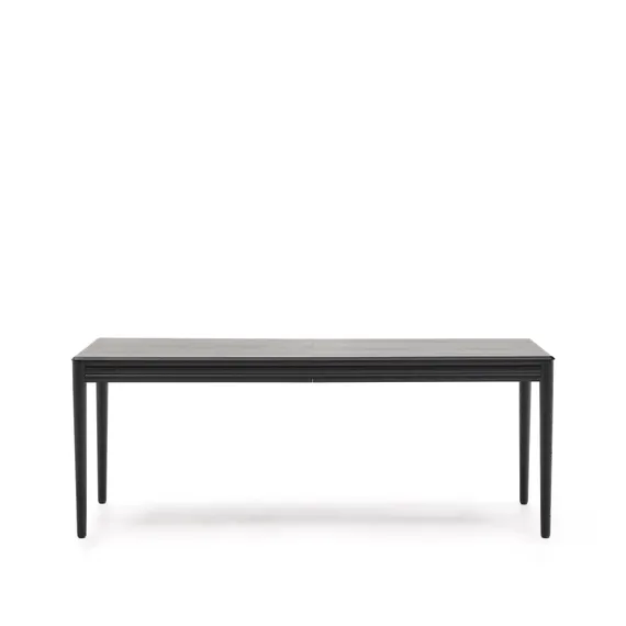 Раздвижной стол Lenon 200-280x90 см, черный массив дуба