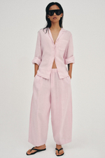 БРЮКИ БАРРЕЛ ИЗ 100% ЛЬНА — ZW COLLECTION — ZARA