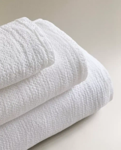 ZARA HOME ЛЬНЯНОЕ ПОЛОТЕНЦЕ, БЕЛЫЙ