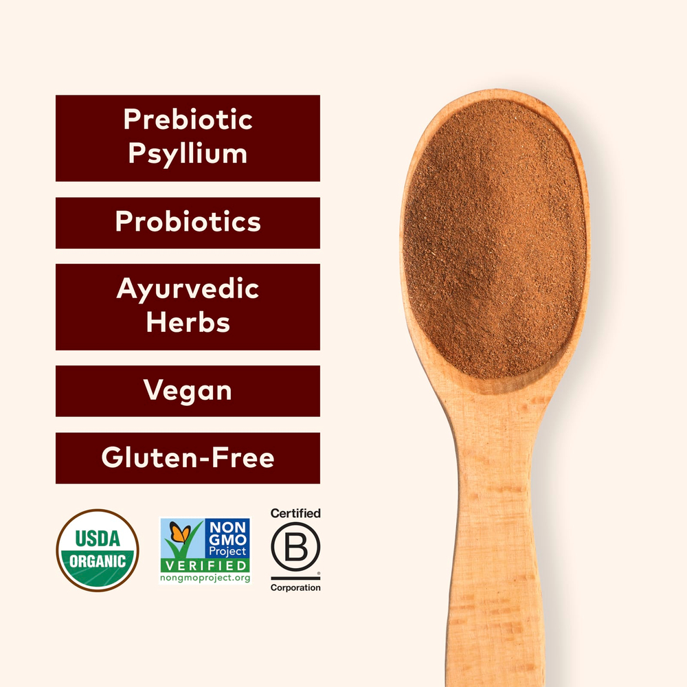 Organic India, Пребиотическая клетчатка и пробиотическая клетчатка подорожника, корица, 283 г (10 унций)