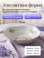 Салатник круглый "Bernadotte" Мейсенский букет 19 см