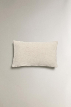 ZARA HOME ОДНОТОННЫЙ ЧЕХОЛ ДЛЯ ДЕКОРАТИВНОЙ ПОДУШКИ, ЭКРЮ