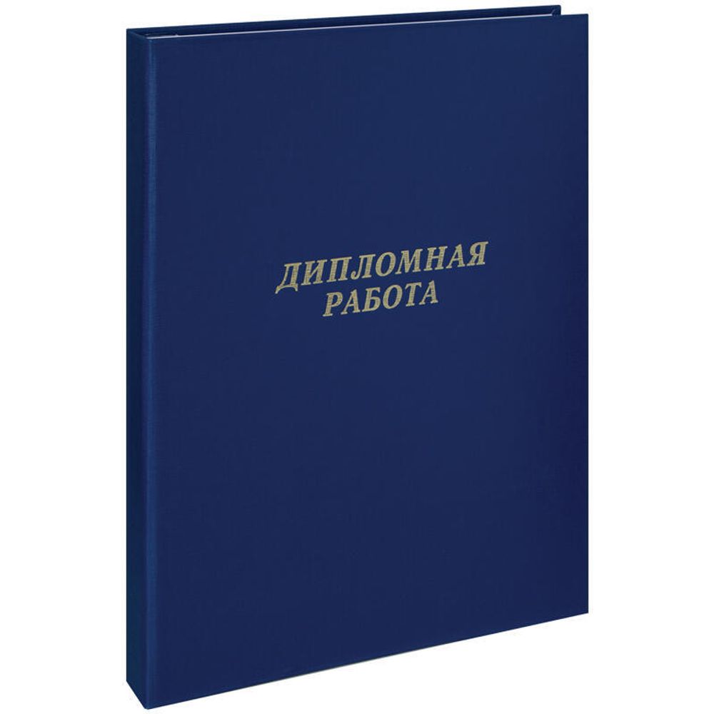 Папка для дипломных работ без бумаги, на тесьме, синяя, Спейс