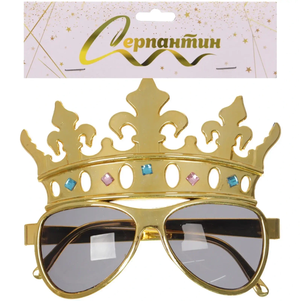 Очки карнавальные «Король» 14,2*10,9 см, микс