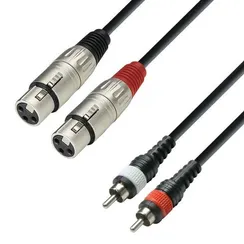 Adam Hall K3 TFC 0600 - кабель аудио 2 x RCA (M) - 2 x XLR (F), 0.22 мм2, 6 м, moulded