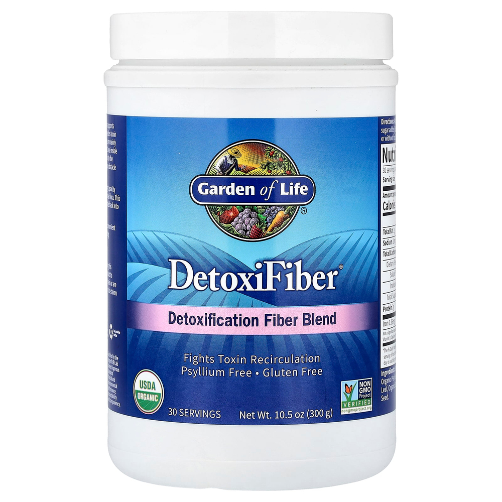 Garden of Life, DetoxiFiber®, смесь клетчатки для детоксикации, 300 г (10,5 унции)