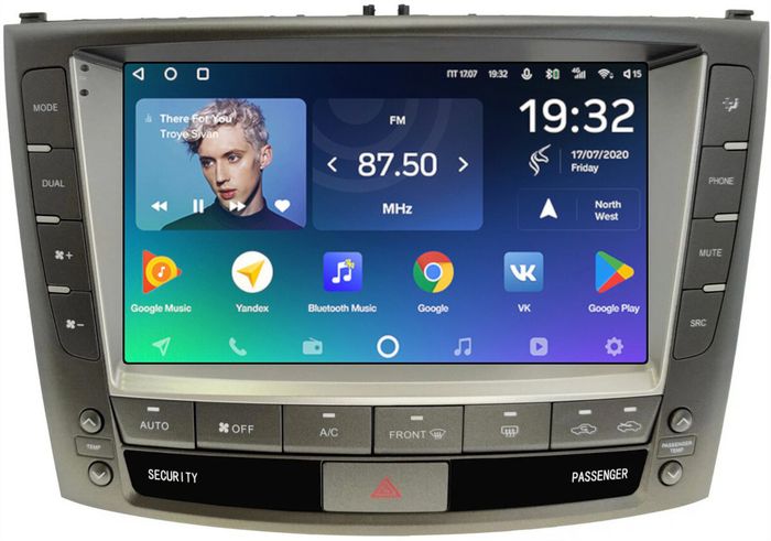 Магнитола для Lexus IS250 XE20 2005-2008 (ШГУ цветной) - Teyes CC2 PLUS монитор 9" QLED, Android 10, Быстрая, SIM-слот