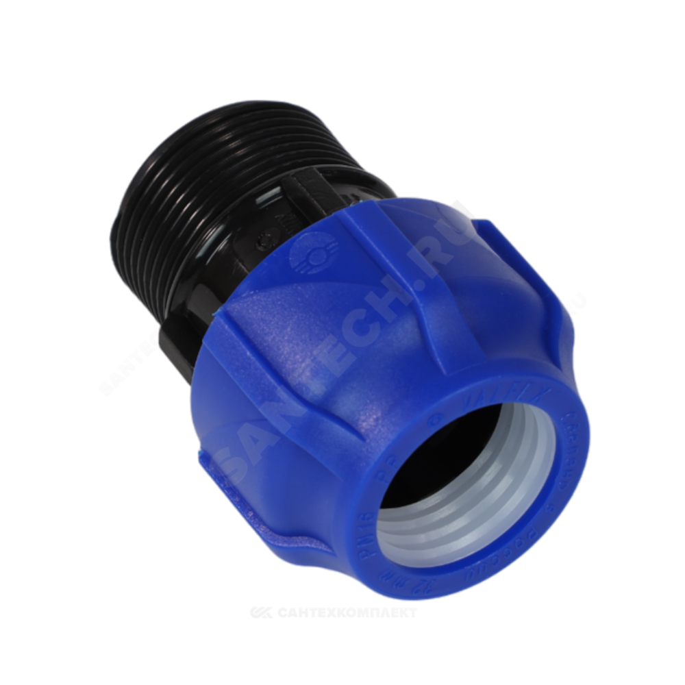 Муфта компрессионная ПЭ Дн 63х2" НР Ру16 VALFEX 121001163200