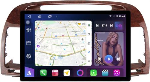 Магнитола для Toyota Camry 30 2001-2006 (рамка дерево 1) - FarCar GX877 монитор 13" 2K QLED на Android 14, S500+TS20, Быстрейшая,  CarPlay, 4G SIM-слот