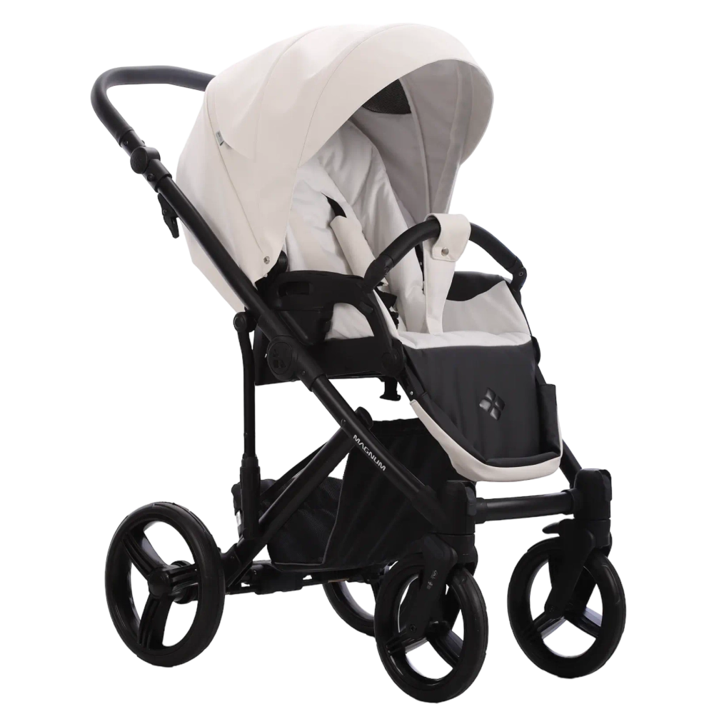 Коляска 2в1 Bebetto MAGNUM LIGHT PRO light pro 07 (белая кожа)