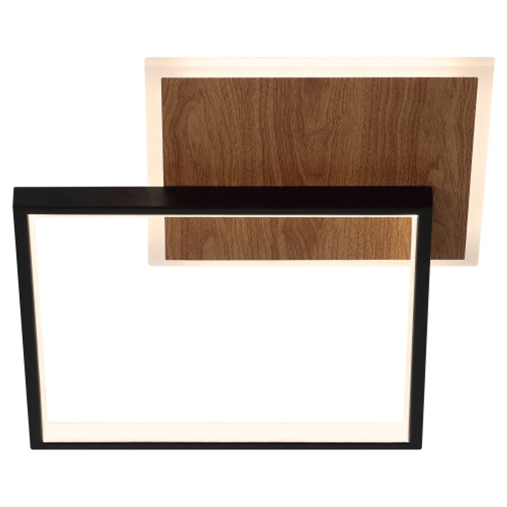 Светильник потолочный светодиодный ЭРА Модерн Ferre CLL-1-60-RC BK+Wood с ДУ 3K-6,5К черный-дерево | Светильники SPB-6 с ДУ