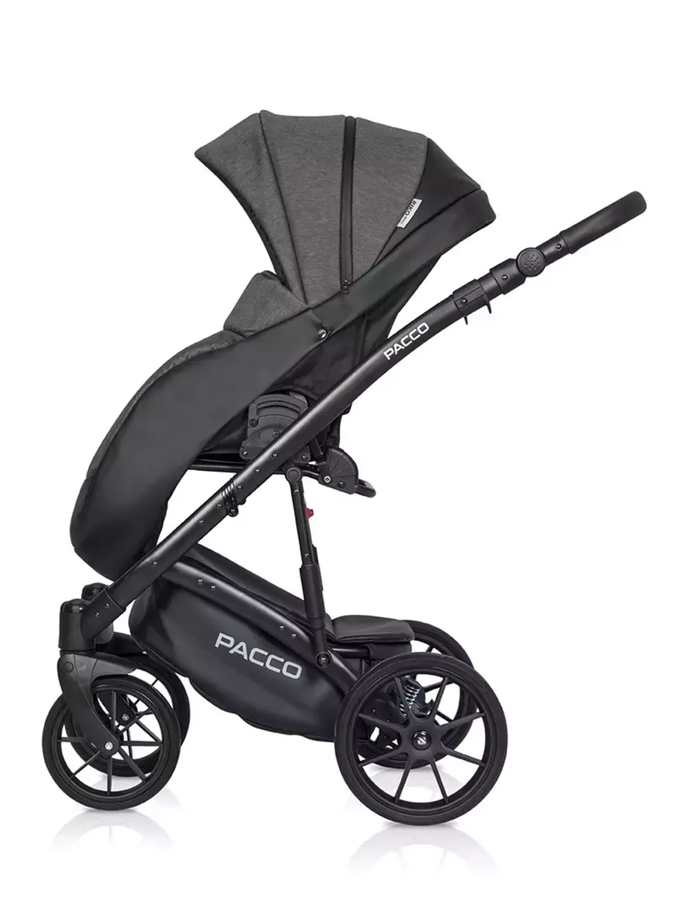 Коляска  PACCO (2 в 1) (RIKO BASIC) 04 Carbon (темно-серый-черный)
