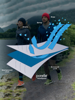 Водонепроницаемые носки Dexshell Running черный, зеленый, оранжевый S (36-38)