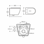 Унитаз подвесной Esse VT1-211 безободковый, цвет белый, ультратонкое soft-close сиденье