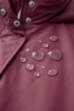 ZARA ПРОРЕЗИНЕННЫЙ ДОЖДЕВИК WATER RESISTANT, КЛУБНИЧНЫЙ