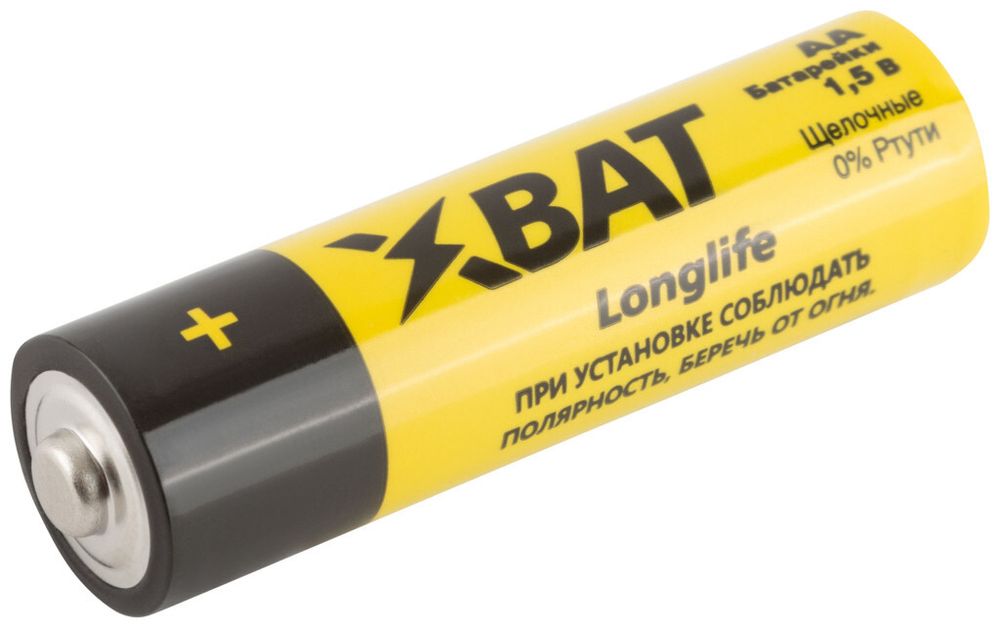 LR6-4BPC Батарейка щелочная, 1.5 В, тип АА (4 шт./уп) ХВАТ